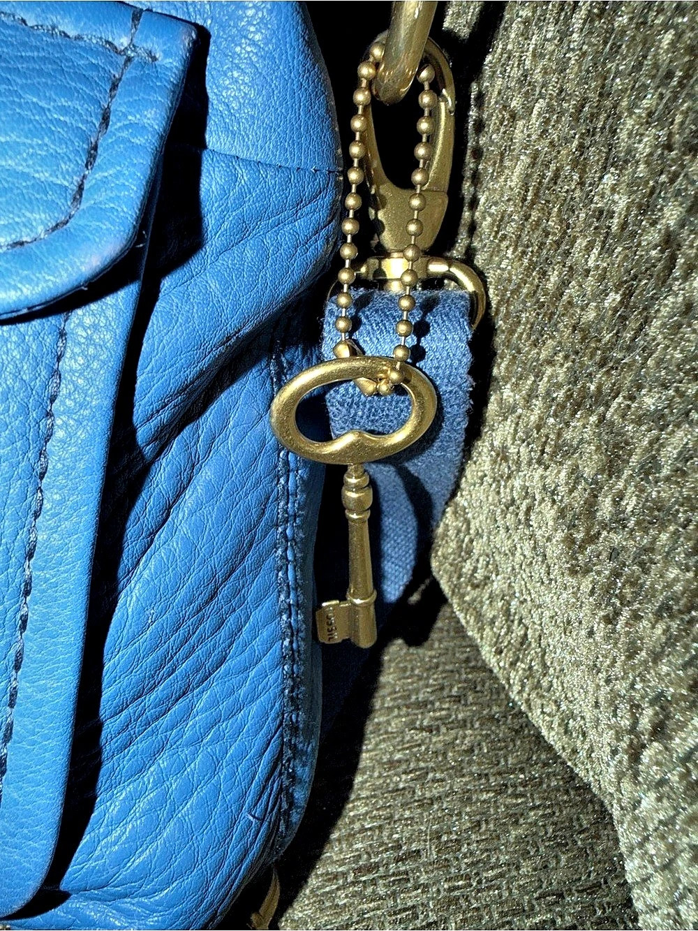 Fossil Riley Convertible Backpack Blue Shoulder Bag - Picture 3 of 4